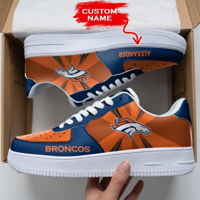 NFL Custom Name Denver Broncos Custom Super Bowl Air Force 1 Shoes Sneakers For Fans
