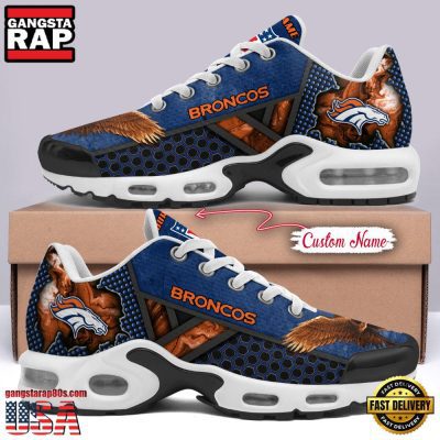 Custom Name NFL Denver Broncos Skull Air Max Plus Running Shoes For Men Women