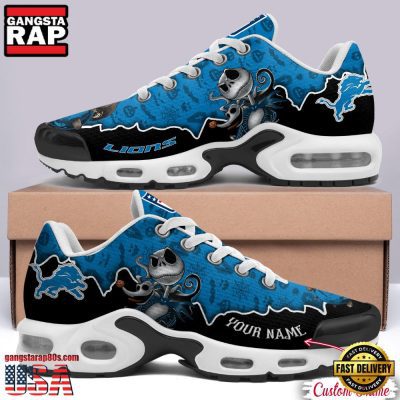 NFL Custom Name Detroit Lions Jack Skellington Air Max Plus Shoes - Running Sneakers