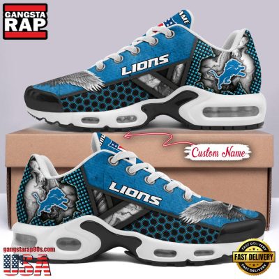 Custom Name NFL Detroit Lions Skull Air Max Plus Running Shoes For Men Women