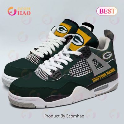 Custom Name NFL Green Bay Packers Personalized Air Jordan 4 Shoes, Sneaker