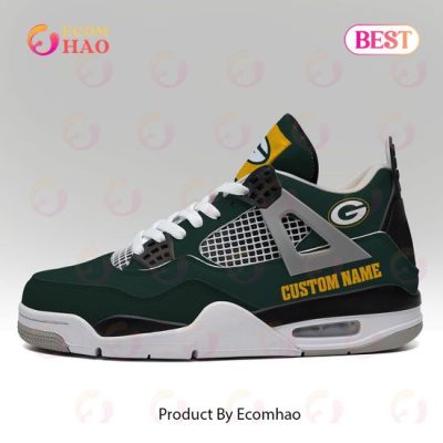 Custom Name NFL Green Bay Packers Personalized Air Jordan 4 Shoes, Sneaker
