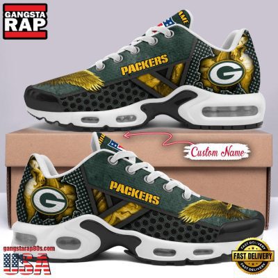 Custom Name NFL Green Bay Packers Skull Air Max Plus Running Shoes For Men Women