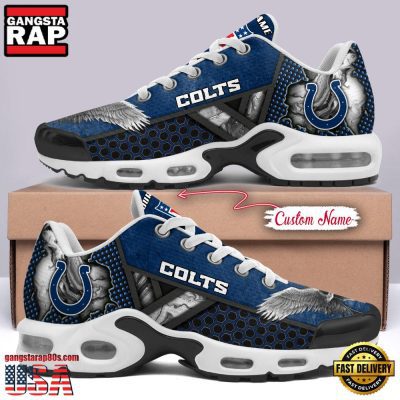 Custom Name NFL Indianapolis Colts Skull Air Max Plus Running Shoes For Men Women