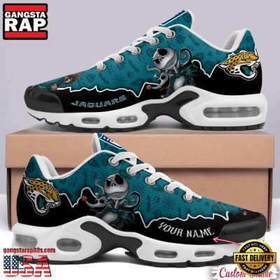 NFL Custom Name Jacksonville Jaguars Jack Skellington Air Max Plus Shoes - Running Sneakers