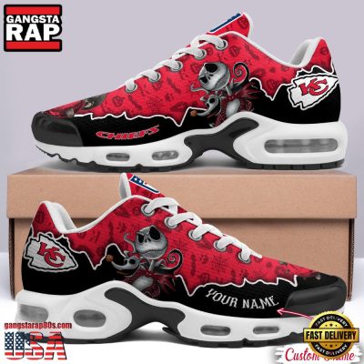 NFL Custom Name Kansas City Chiefs Jack Skellington Air Max Plus Shoes - Running Sneakers
