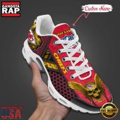 Custom Name NFL Kansas City Chiefs Skull Air Max Plus Running Shoes For Men Women