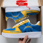 NFL Custom Name Los Angeles Chargers Custom Super Bowl Air Force 1 Shoes Sneakers For Fans