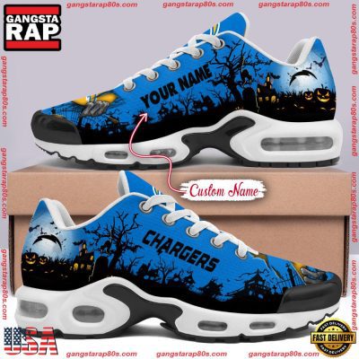 Custom Name NFL Los Angeles Chargers Air Max Plus Shoes Running Sneakers