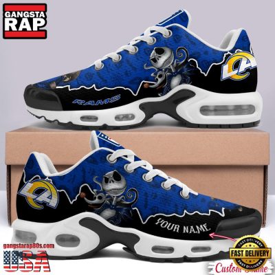 NFL Custom Name Los Angeles Rams Jack Skellington Air Max Plus Shoes - Running Sneakers