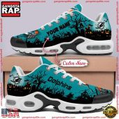 Custom Name NFL Miami Dolphins Air Max Plus Shoes Running Sneakers