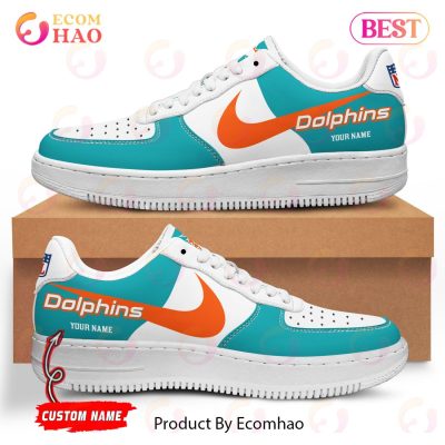 Custom Name NFL Miami Dolphins Personalized Air Force 1 Shoes, AF Sneakers