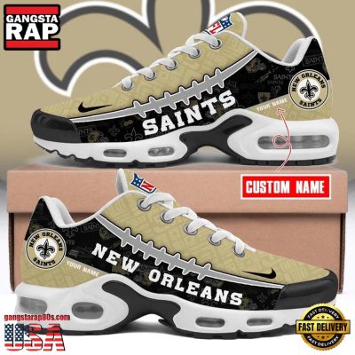 NFL Custom Name New Orleans Saints Air Max Plus Running Shoes