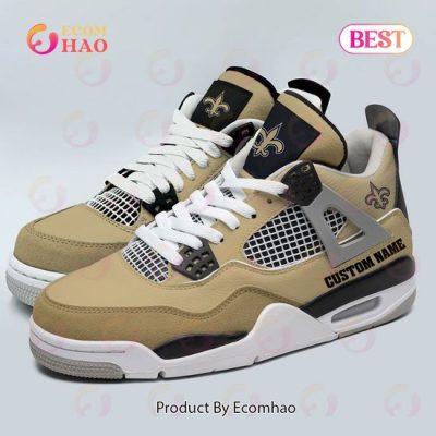 Custom Name NFL New Orleans Saints Personalized Air Jordan 4 Shoes, Sneaker