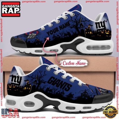 Custom Name NFL New York Giants Air Max Plus Shoes Running Sneakers