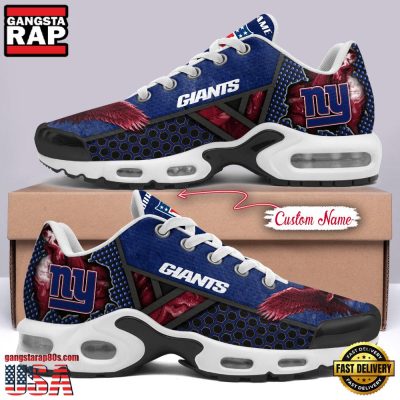 Custom Name NFL New York Giants Skull Air Max Plus Running Shoes For Men Women