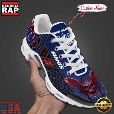 Custom Name NFL New York Giants Skull Air Max Plus Running Shoes For Men Women