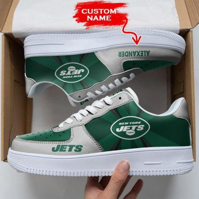 NFL Custom Name New York Jets Custom Super Bowl Air Force 1 Shoes Sneakers For Fans