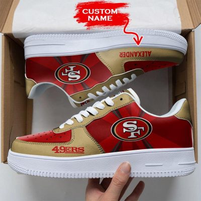 NFL Custom Name San Francisco 49ers Custom Super Bowl Air Force 1 Shoes Sneakers For Fans