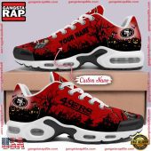 Custom Name NFL San Francisco 49ers Air Max Plus Shoes Running Sneakers