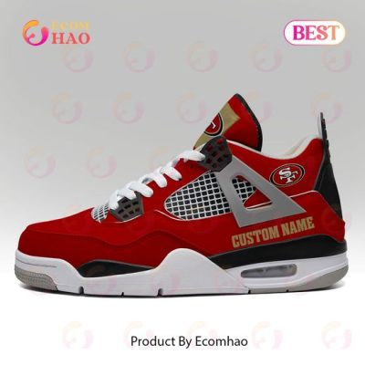 Custom Name NFL San Francisco 49ers Personalized Air Jordan 4 Shoes, Sneaker