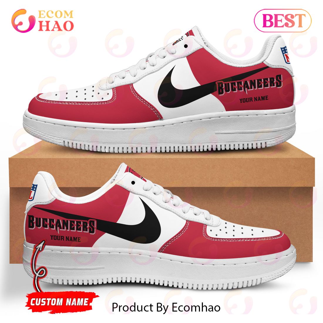 Custom Name NFL Tampa Bay Buccaneers Personalized Air Force 1 Shoes, AF Sneakers Custom Name NFL Tampa Bay Buccaneers Personalized Air Force 1 Shoes, AF Sneakers
