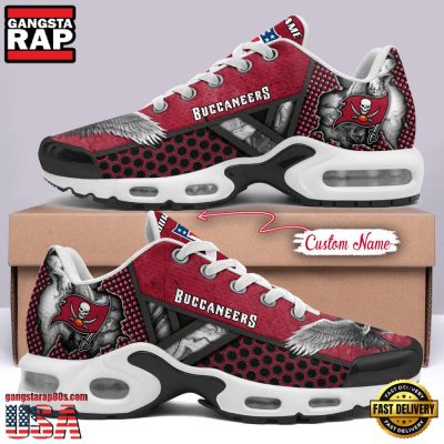 Custom Name NFL Tampa Bay Buccaneers Skull Air Max Plus Running Shoes For Men Women