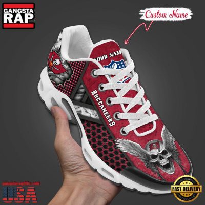 Custom Name NFL Tampa Bay Buccaneers Skull Air Max Plus Running Shoes For Men Women