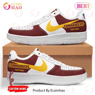 Custom Name NFL Washington Commanders Personalized Air Force 1 Shoes, AF Sneakers