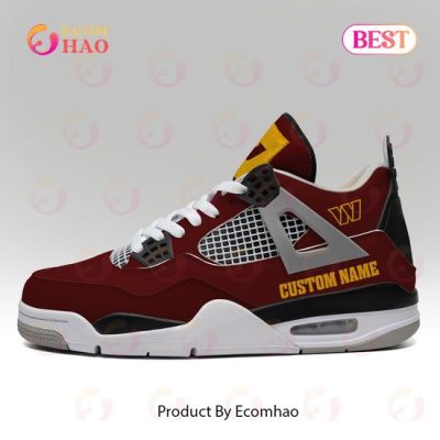 Custom Name NFL Washington Commanders Personalized Air Jordan 4 Shoes, Sneaker