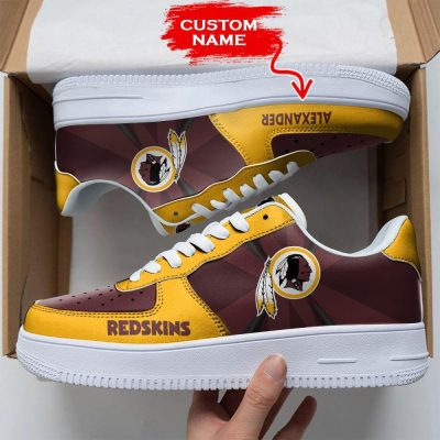 NFL Custom Name Washington Redskins Custom Super Bowl Air Force 1 Shoes Sneakers For Fans