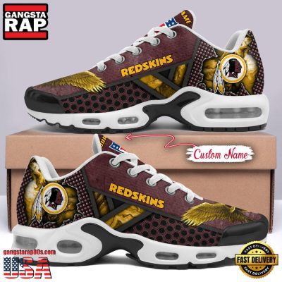 Custom Name NFL Washington Redskins Skull Air Max Plus Running Shoes For Men Women