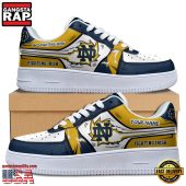 NCAA Custom Name Notre Dame Fighting Irish Air Force 1 Running Sneakers Shoes