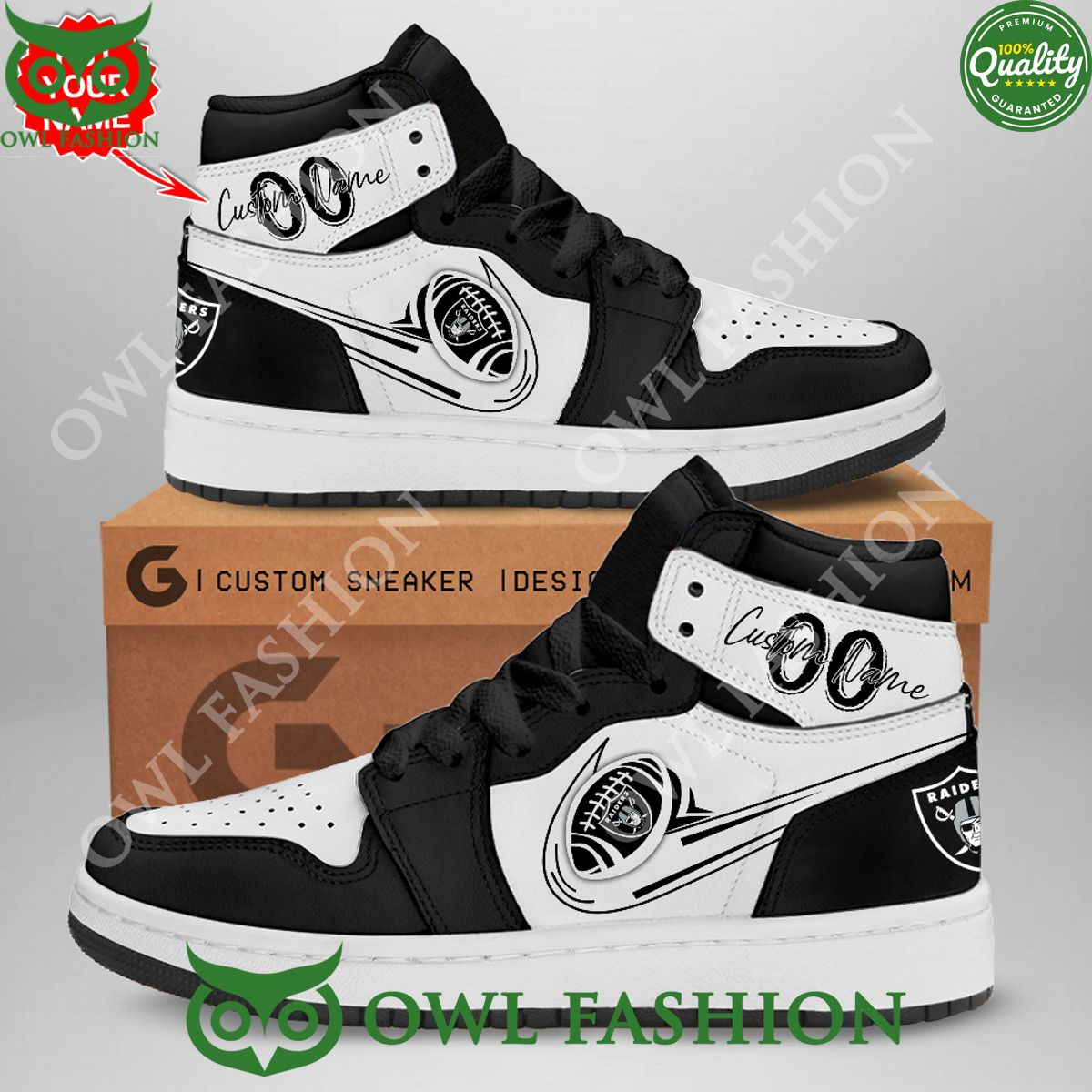 Custom Name Number Las Vegas Raiders NFL White Black Air Jordan Shoes Custom Name Number Las Vegas Raiders NFL White Black Air Jordan Shoes