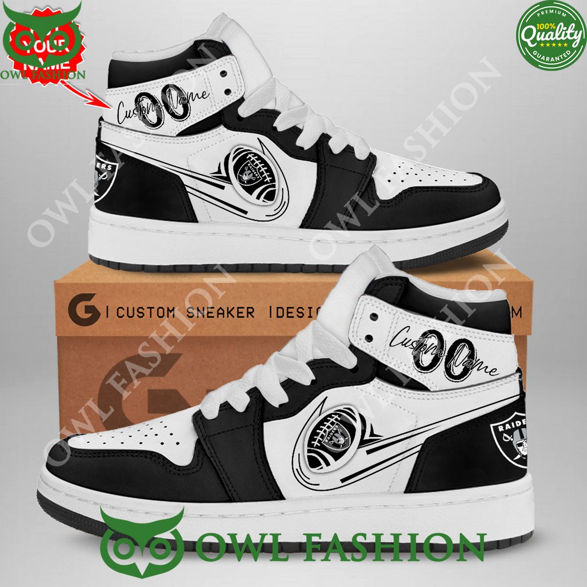 Custom Name Number Las Vegas Raiders NFL White Black Air Jordan Shoes Custom Name Number Las Vegas Raiders NFL White Black Air Jordan Shoes