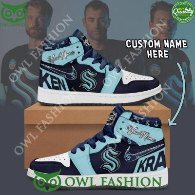 Custom Name Seattle Kraken NHL Ice Hockey Team Air Jordan High Top