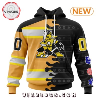 Custom NHL Arizona Coyotes 2025 First Responders Hoodie