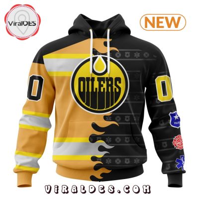 Custom NHL Edmonton Oilers 2025 First Responders Hoodie