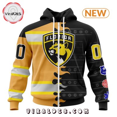 Custom NHL Florida Panthers 2025 First Responders Hoodie