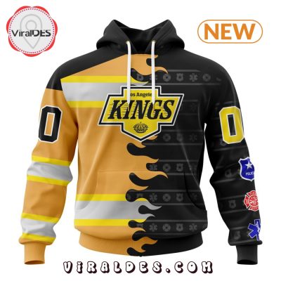 Custom NHL Los Angeles Kings 2025 First Responders Hoodie