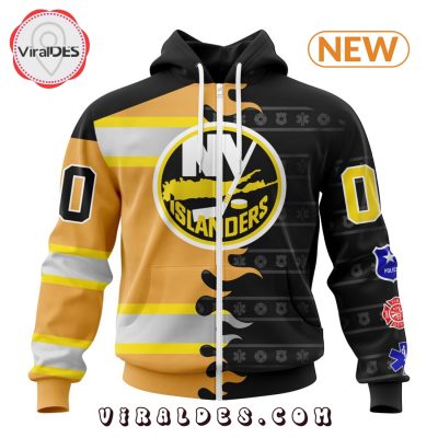 Custom NHL New York Islanders 2025 First Responders Hoodie