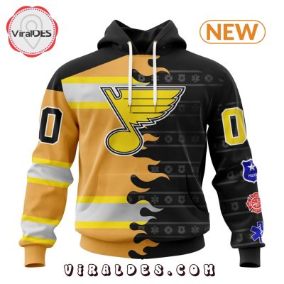Custom NHL St. Louis Blues 2025 First Responders Hoodie