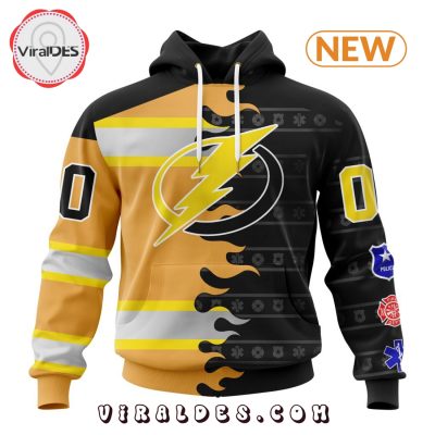 Custom NHL Tampa Bay Lightning 2025 First Responders Hoodie