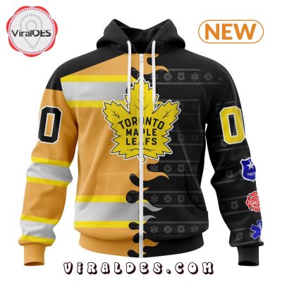 Custom NHL Toronto Maple Leafs 2025 First Responders Hoodie