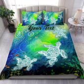 [Custom] Australia Aboriginal Inspired Bedding Set - Indigenous Turtle Ocean Dot Painting Art