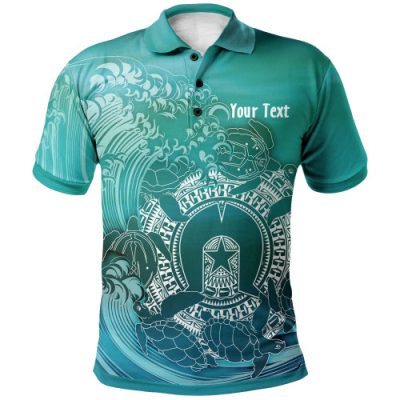 [Custom] Australia Torres Strait Islands Inspired Polo Shirt - Torres Strait Islands in Wave