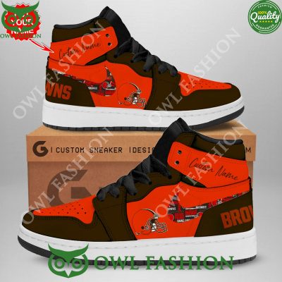 Customized Cleveland Browns Air Jordan Limited