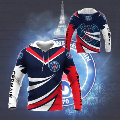 Paris Saint-Germain FC Blue Red Pullover Hoodie V2