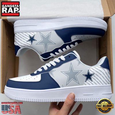 NFL Dallas Cowboys Basic Pattern Football New Design Air Force 1 Running Sneakers Shoes
