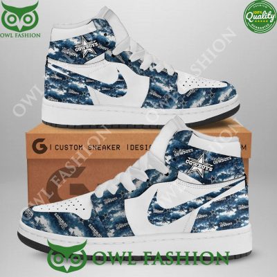 Dallas Cowboys NFL Blue Camouflage Air Jordan High Top